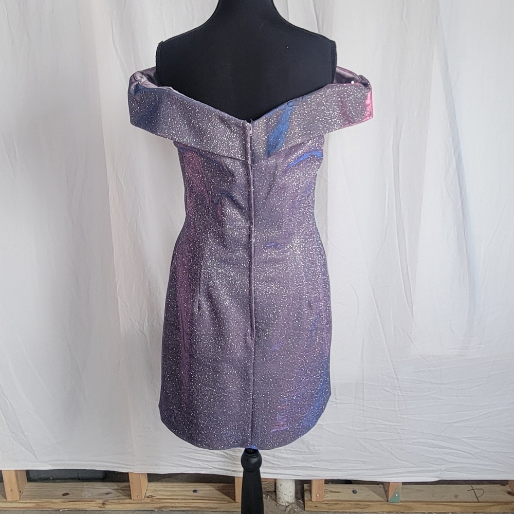 Sherri Hill Sparkling Purple Dress - Picture 4 of 4